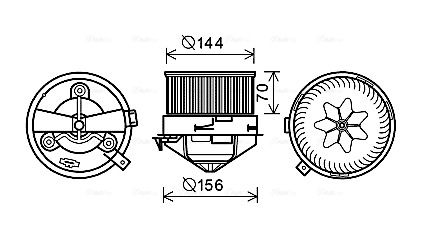 AVA QUALITY COOLING Вентилятор салона AL8137